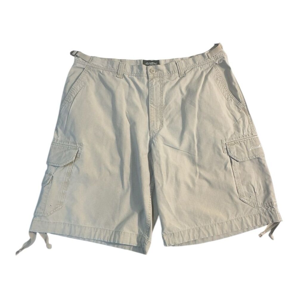 Eddie Bauer Men's Beige Cargo Shorts Size 40 Casual Summer with Pockets …